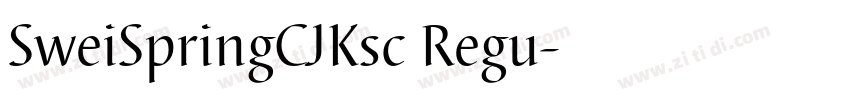 SweiSpringCJKsc Regu字体转换